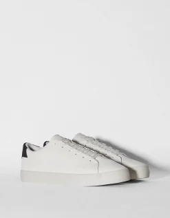 BERSHKA Baskets bi-matière homme Blanc Sale