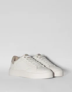 BERSHKA Baskets bi-matière homme Blanc Clearance