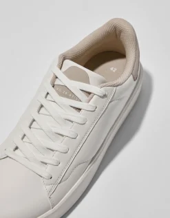 BERSHKA Baskets bi-matière homme Blanc Clearance
