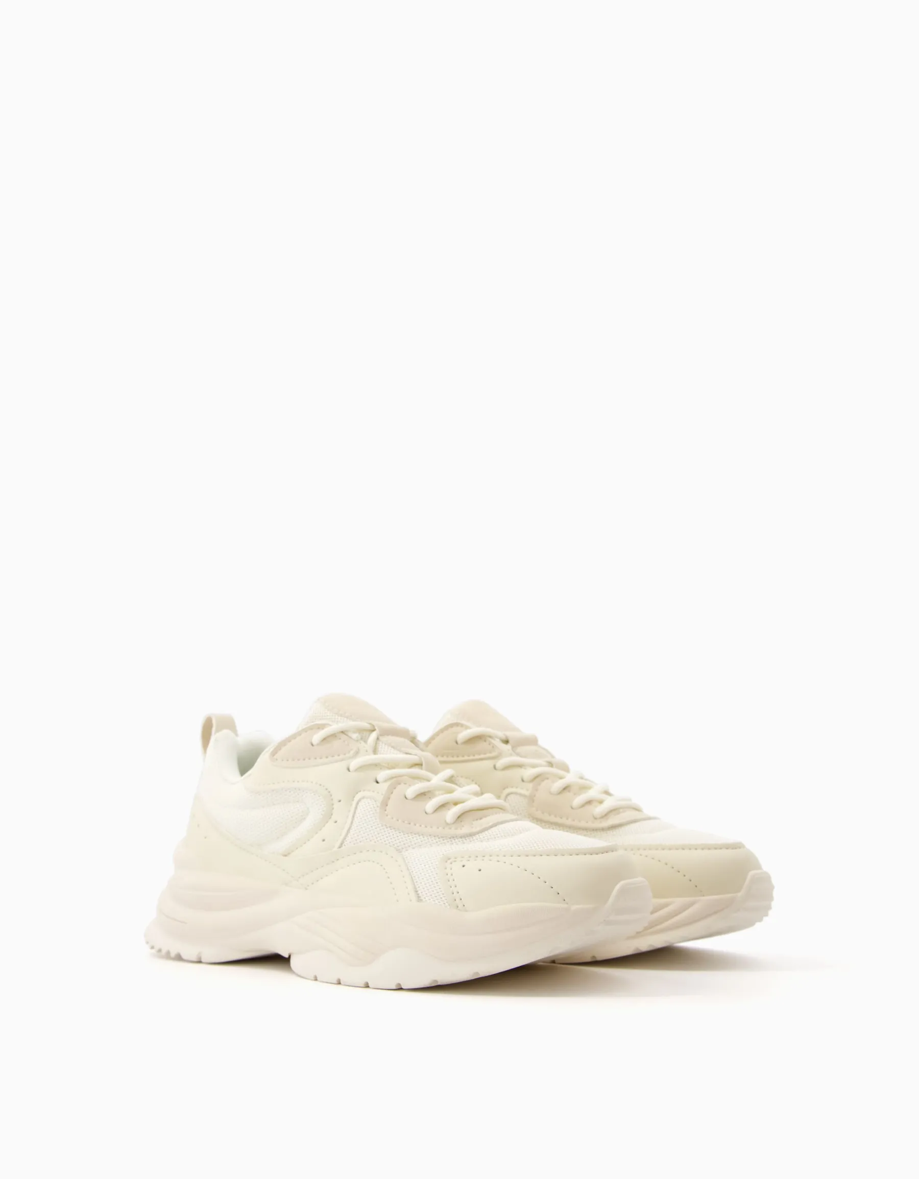 BERSHKA Baskets bimatière mesh Multicouleur Fashion