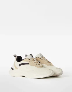 BERSHKA Baskets bimatière mesh Blanc Best Sale