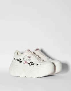 BERSHKA Baskets montantes Hello Kitty Blanc Fashion