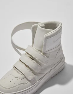 BERSHKA Baskets montantes homme Écru Cheap