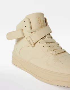 BERSHKA Baskets montantes homme Sable Best