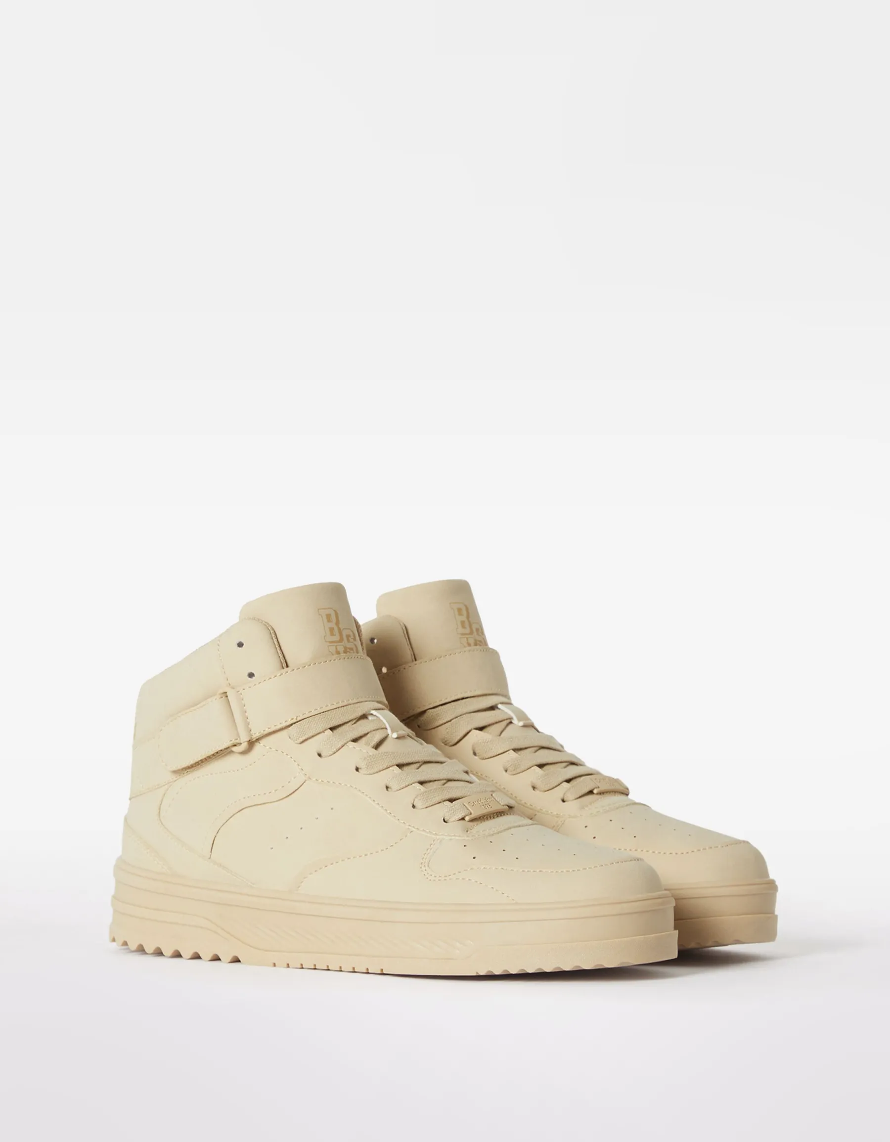 BERSHKA Baskets montantes homme Sable Flash Sale