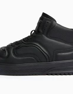 BERSHKA Baskets montantes multi-couches homme Noir Best
