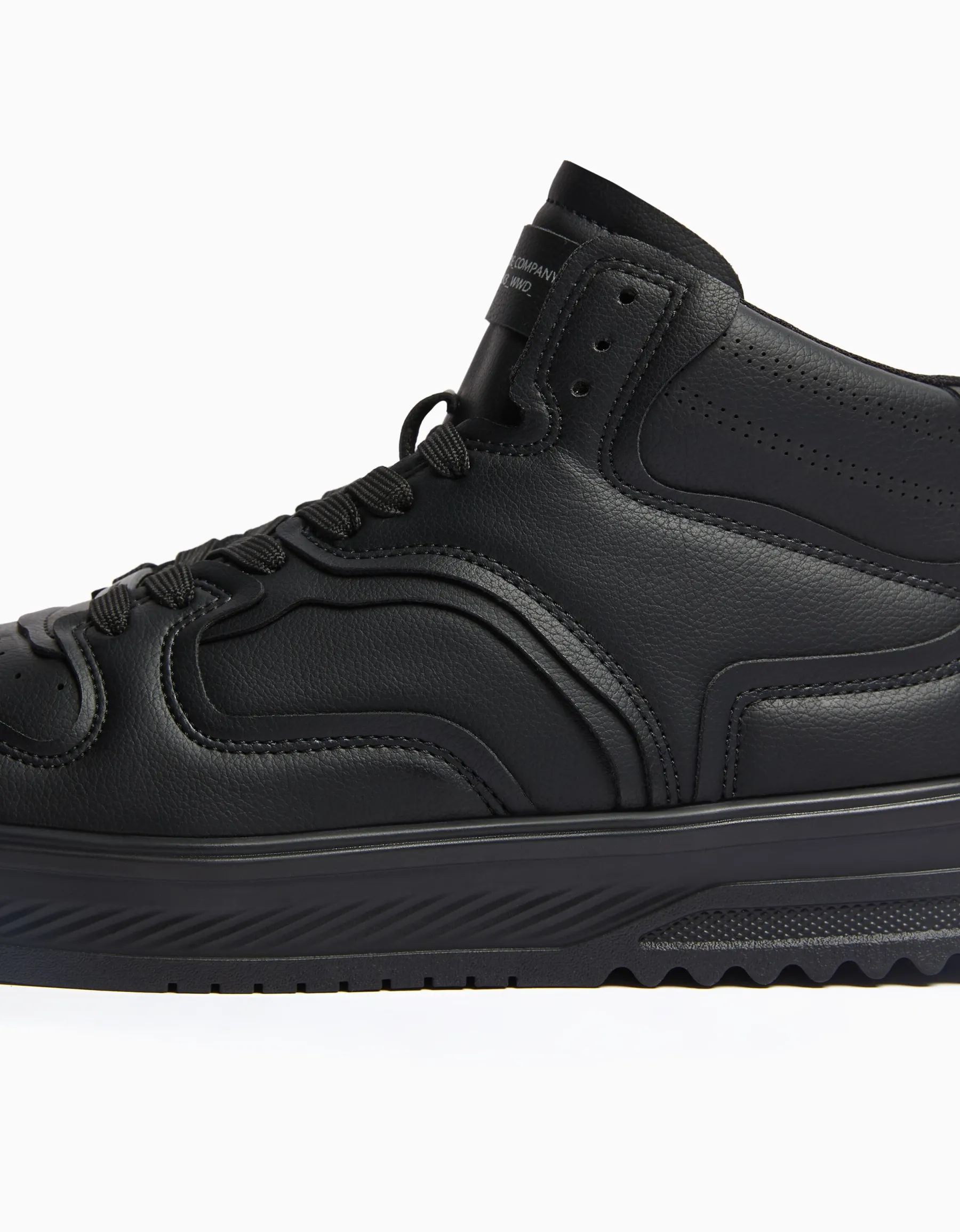 BERSHKA Baskets montantes multi-couches homme Noir Best