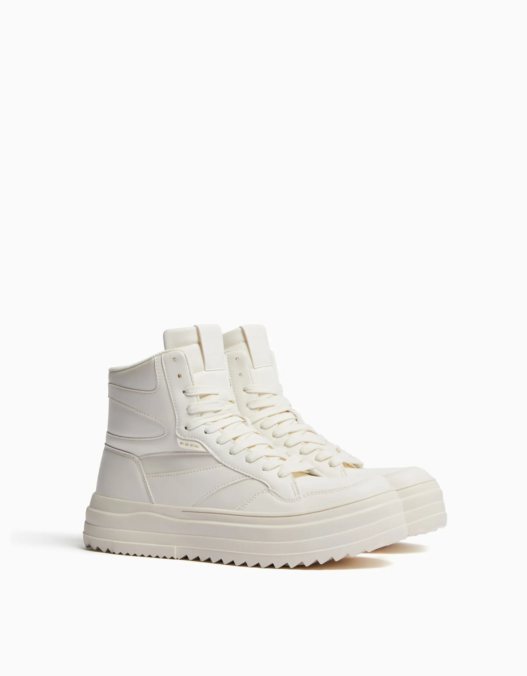 BERSHKA Baskets montantes volume homme Blanc Sale