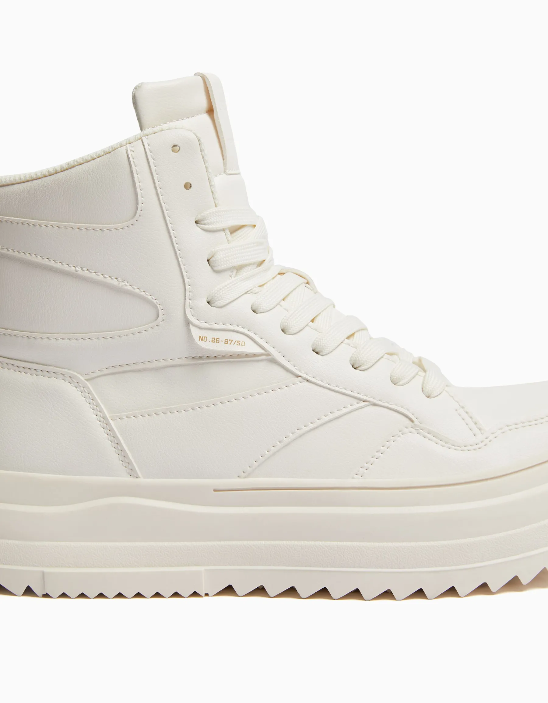 BERSHKA Baskets montantes volume homme Blanc Sale
