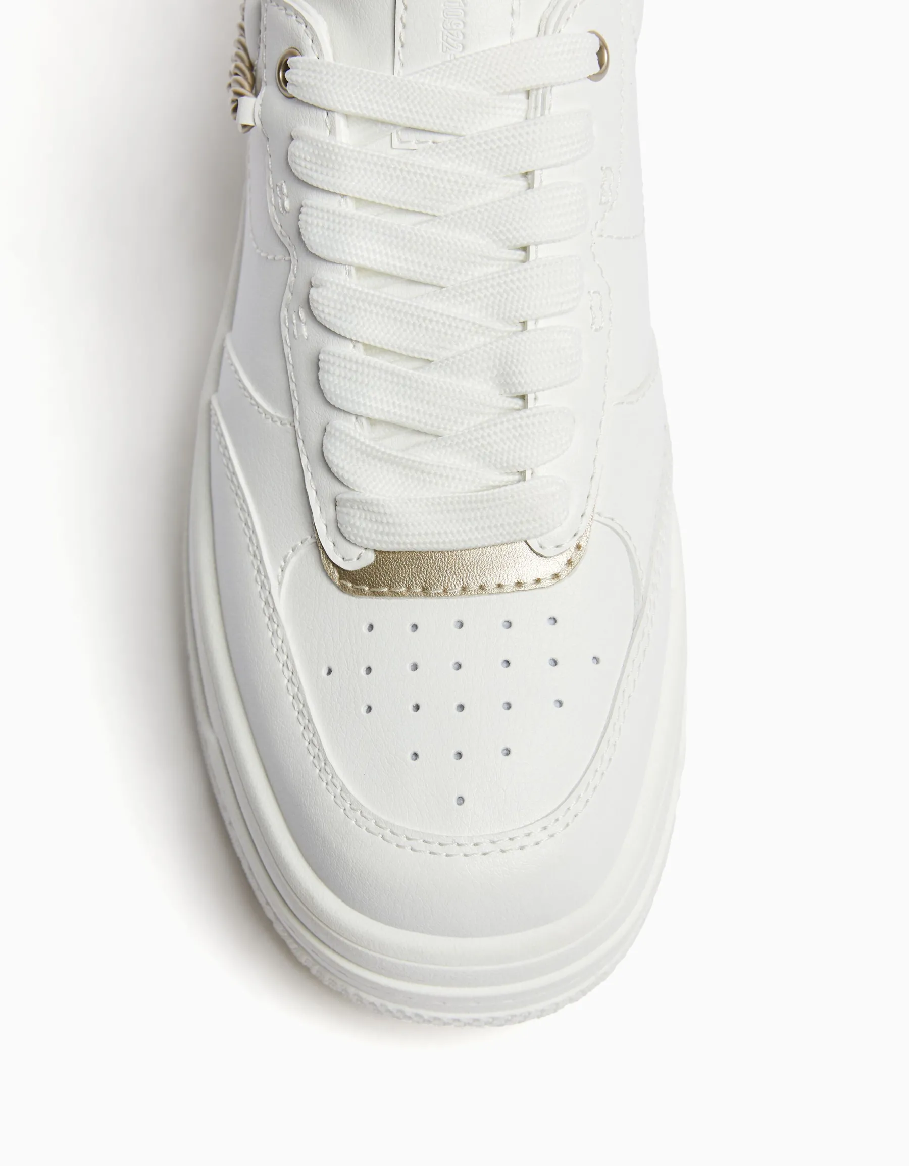 BERSHKA Baskets plateforme chaîne Blanc Online