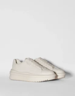 BERSHKA Baskets semelle épaisse homme Blanc Best Sale