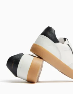 BERSHKA Baskets style rétro Noir Clearance
