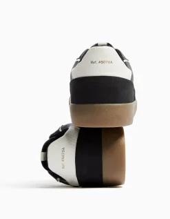 BERSHKA Baskets style rétro Noir Shop