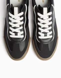 BERSHKA Baskets style rétro Noir Shop