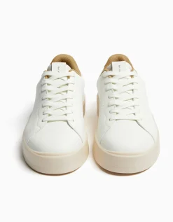 BERSHKA Baskets style rétro homme Écru Discount