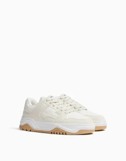 BERSHKA Baskets volume Sable New