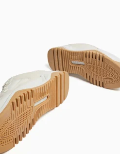 BERSHKA Baskets volume Sable New