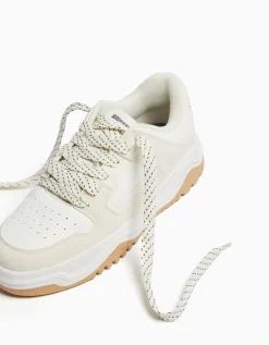 BERSHKA Baskets volume Sable New