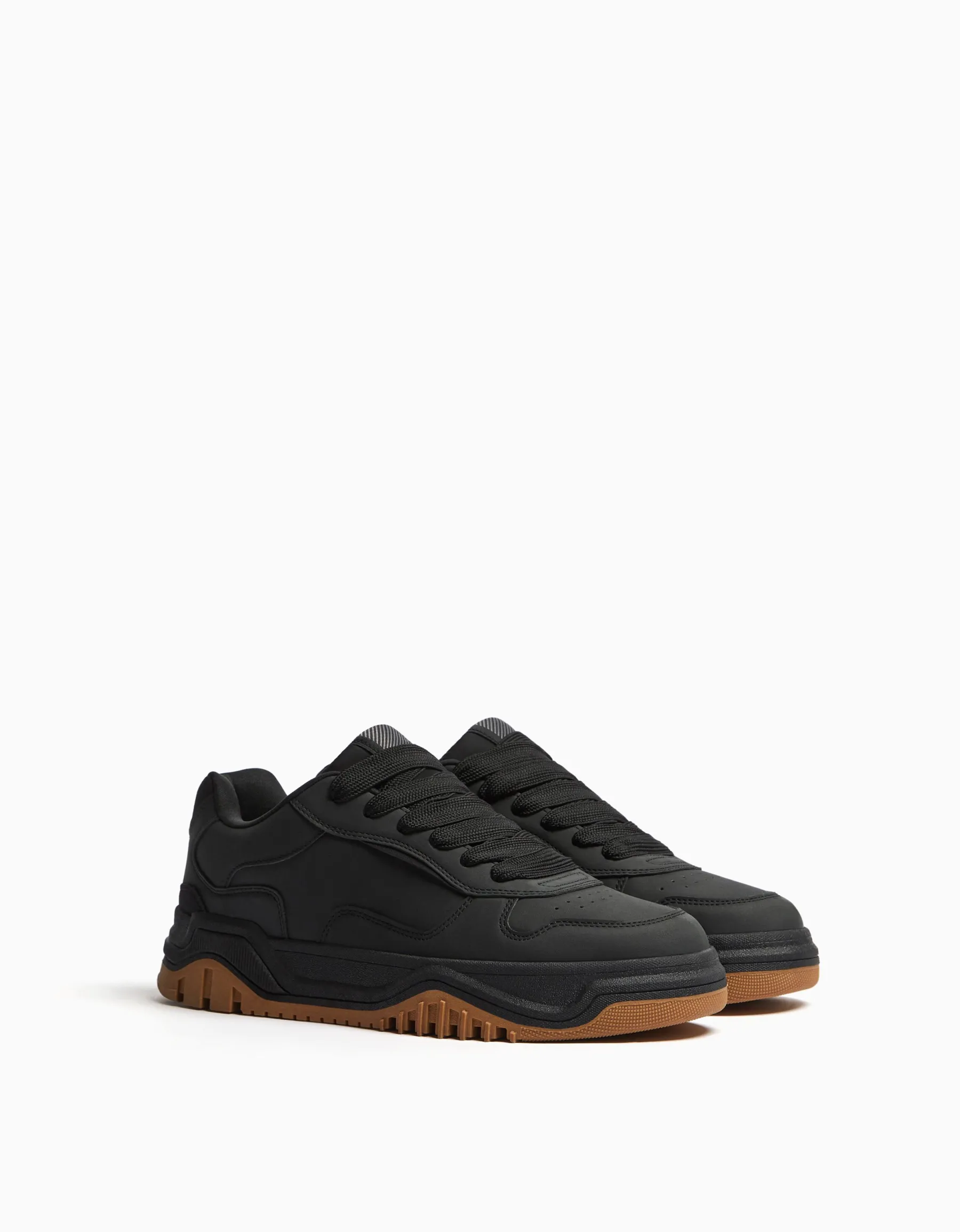 BERSHKA Baskets volume homme Noir Hot
