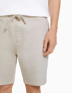 BERSHKA Bermuda style jogger Kaki Clearance
