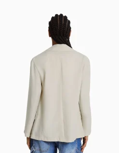 BERSHKA Blazer fluide coupe féminine Pierre Outlet