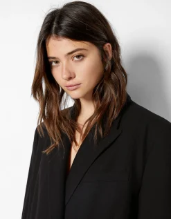 BERSHKA Blazer tailoring boutons Noir Shop
