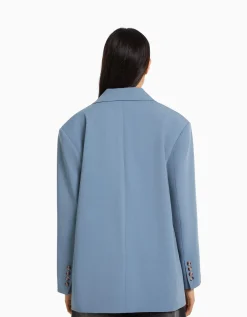 BERSHKA Blazer tailoring oversize coupe masculine Kaki New
