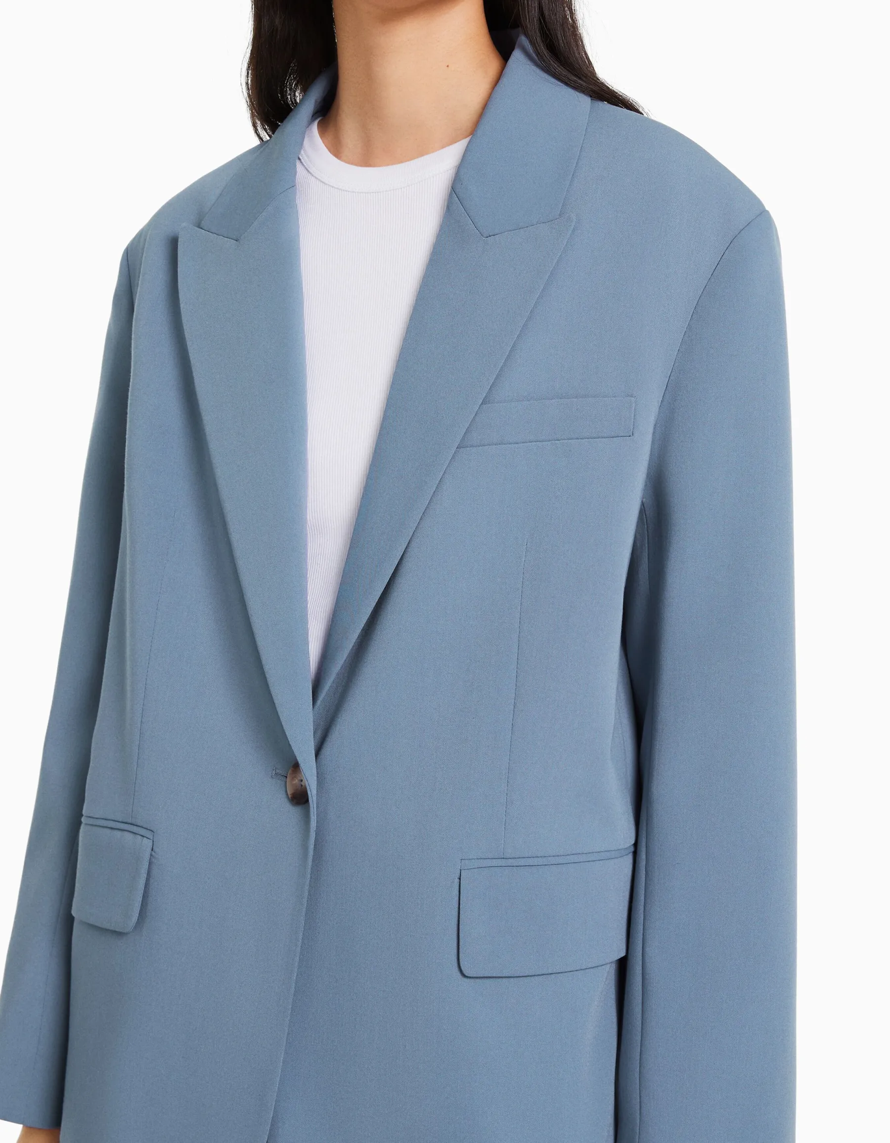BERSHKA Blazer tailoring oversize coupe masculine Kaki New