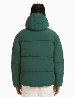 BERSHKA Blouson doudoune capuche Blanc Outlet