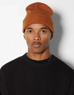 BERSHKA Bonnet basic Camel Best