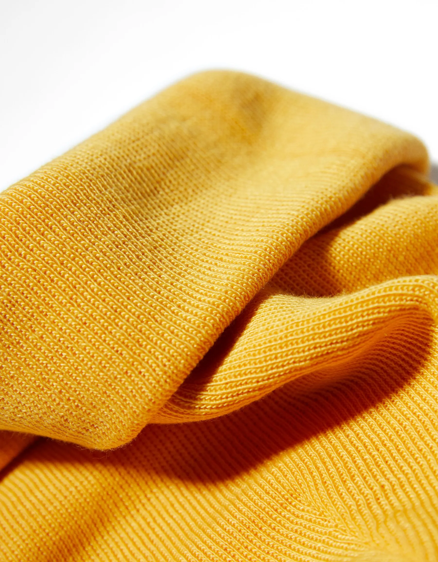 BERSHKA Bonnet bord-côte Jaune Fashion