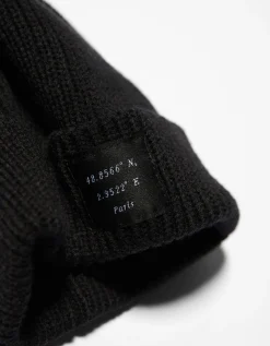 BERSHKA Bonnet maille Noir Shop