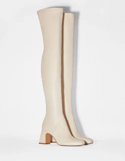 BERSHKA Bottes XL talon midi Noir Store