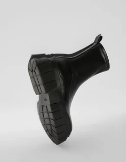 BERSHKA Bottines plateforme moulantes Noir Discount