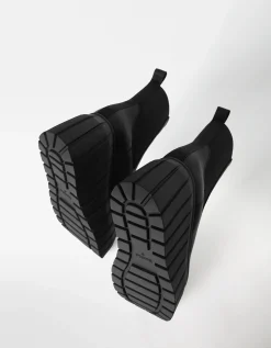 BERSHKA Bottines plateforme XL élastiquées Noir Best Sale