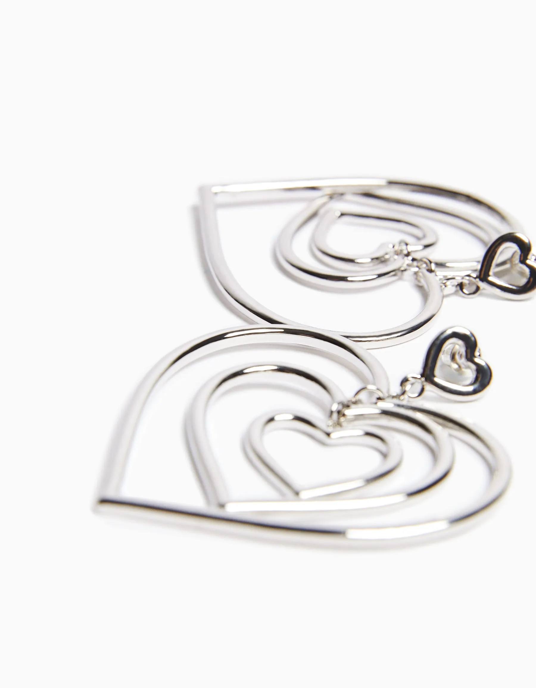 BERSHKA Boucles d’oreille cœurs Argent Discount