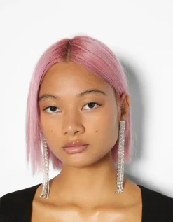 BERSHKA Boucles d’oreilles cascade pierres fantaisie Argent Store