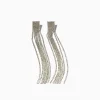 BERSHKA Boucles d’oreilles cascade pierres fantaisie Argent Cheap