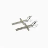 BERSHKA Boucles d’oreilles croix pierres fantaisie Argent Best