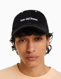 BERSHKA Casquette brodée Sable Cheap