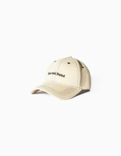 BERSHKA Casquette brodée Sable Online