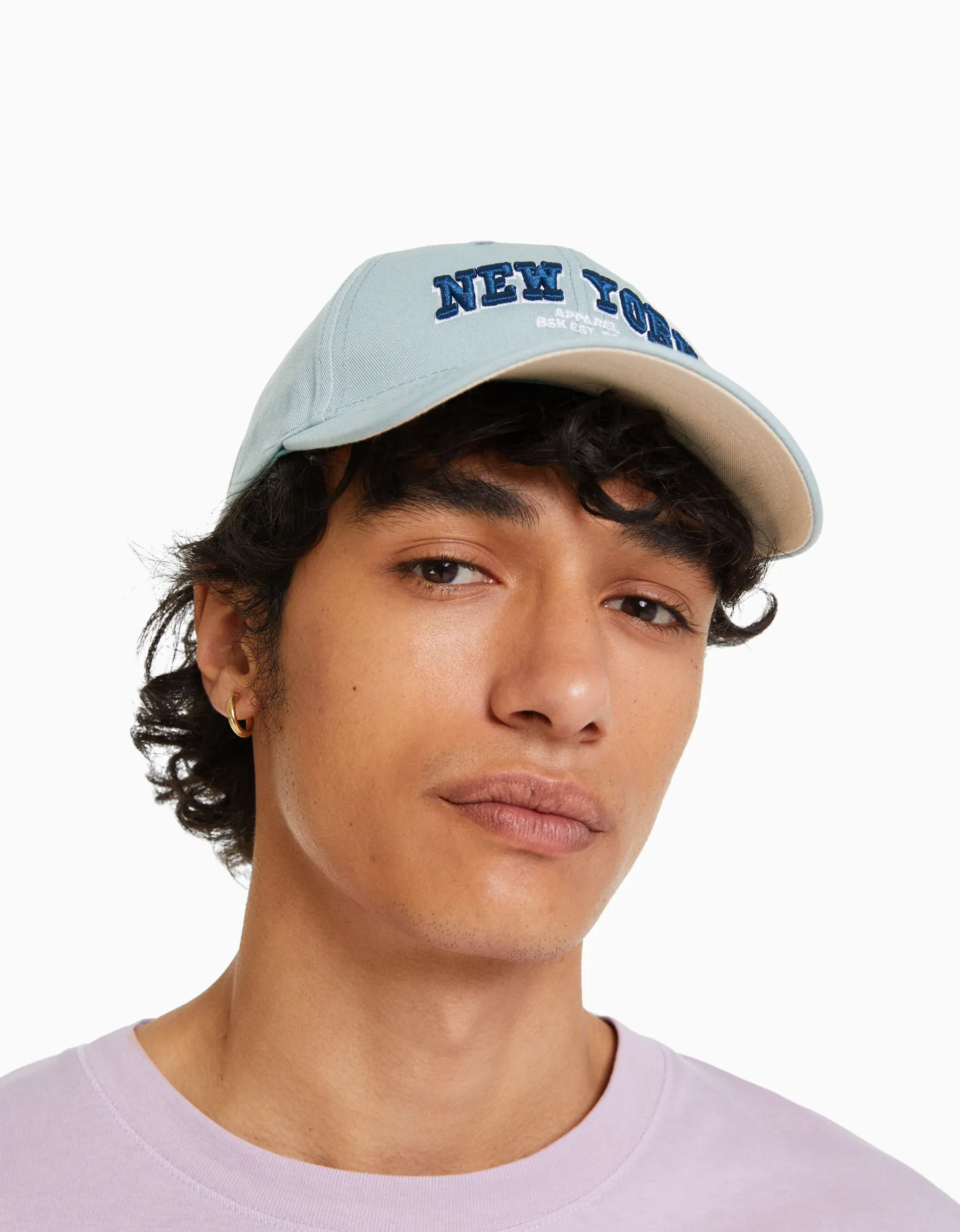 BERSHKA Casquette varsity Marine Cheap