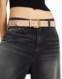 BERSHKA Ceinture avec boucle Camel Shop