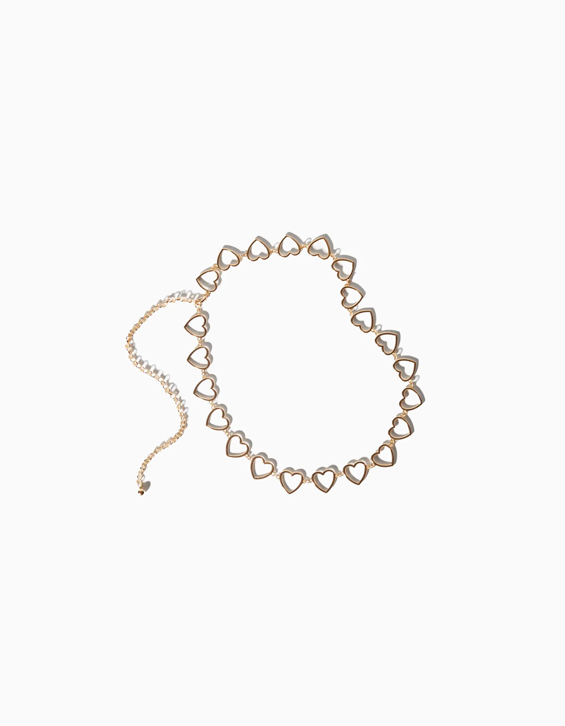 BERSHKA Ceinture chaîne cœur Or Best Sale