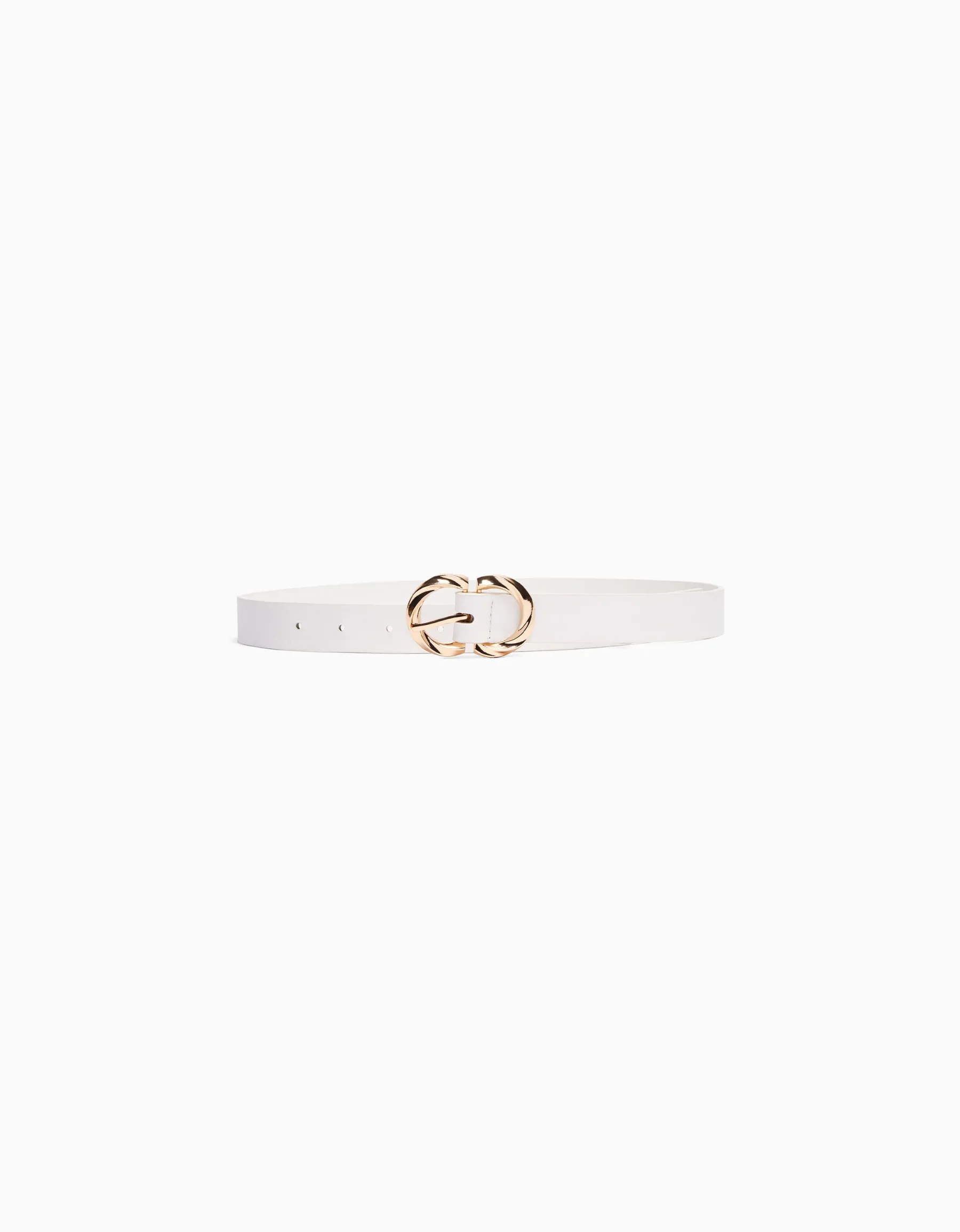 BERSHKA Ceinture fine double boucle Noir Sale