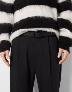 BERSHKA Ceinture fine similicuir Marine Shop