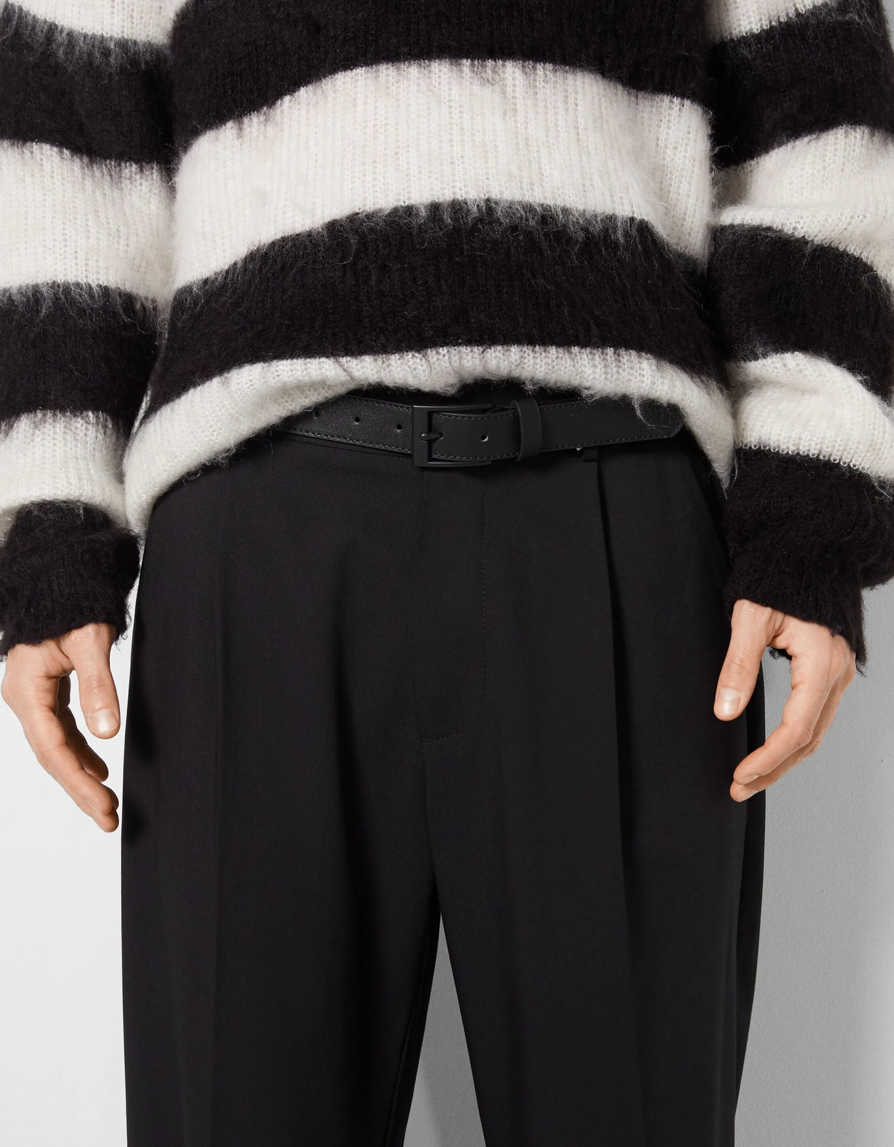 BERSHKA Ceinture fine similicuir Marine Shop