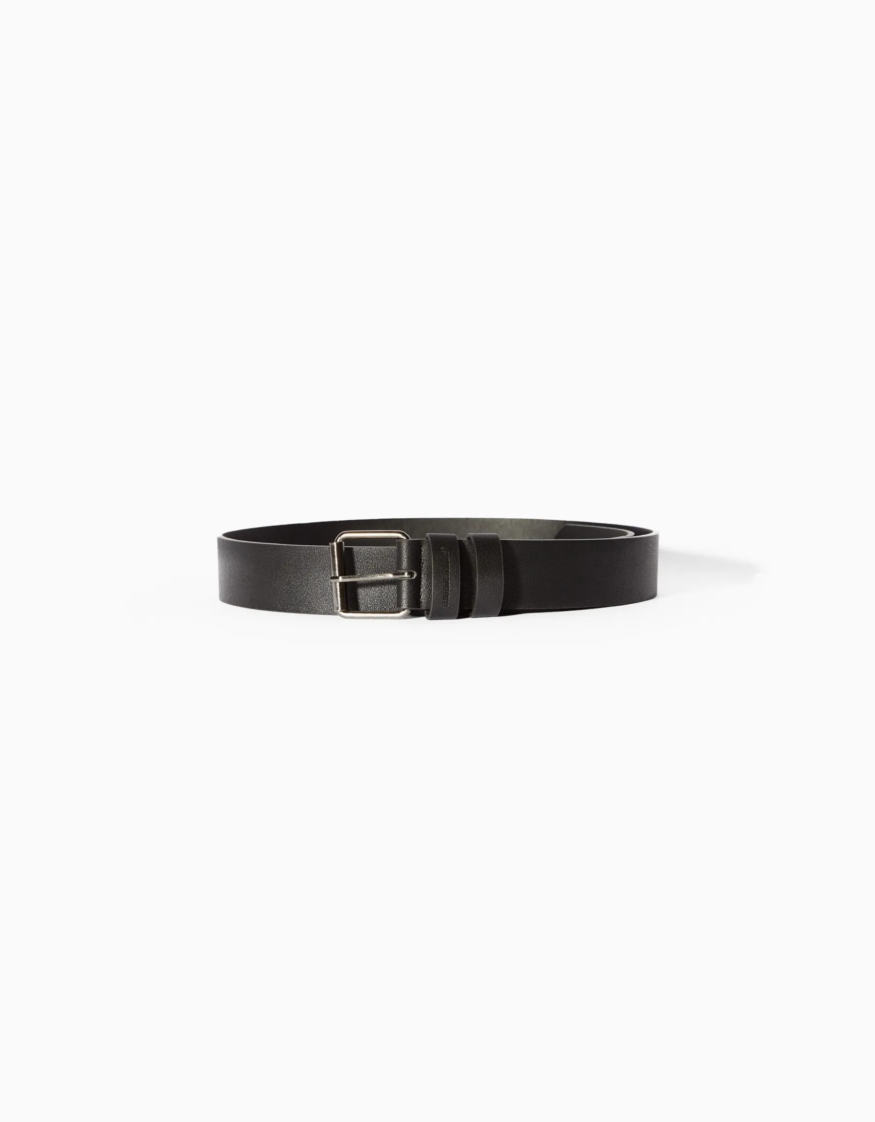 BERSHKA Ceinture large effet cuir Marron Shop