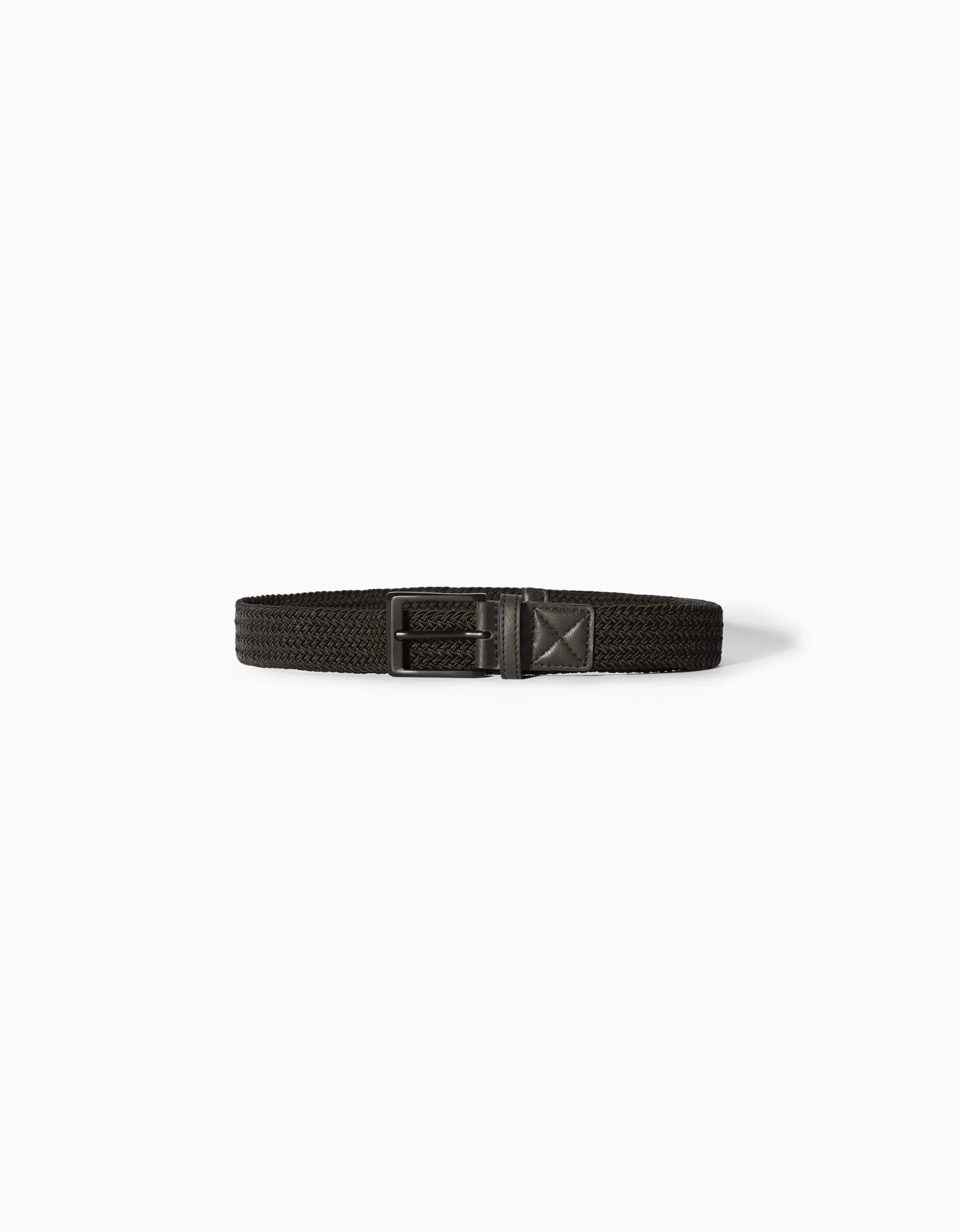 BERSHKA Ceinture tressée similicuir Marine Online