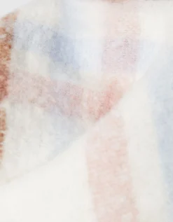 BERSHKA Écharpe à carreaux Bleu Flash Sale